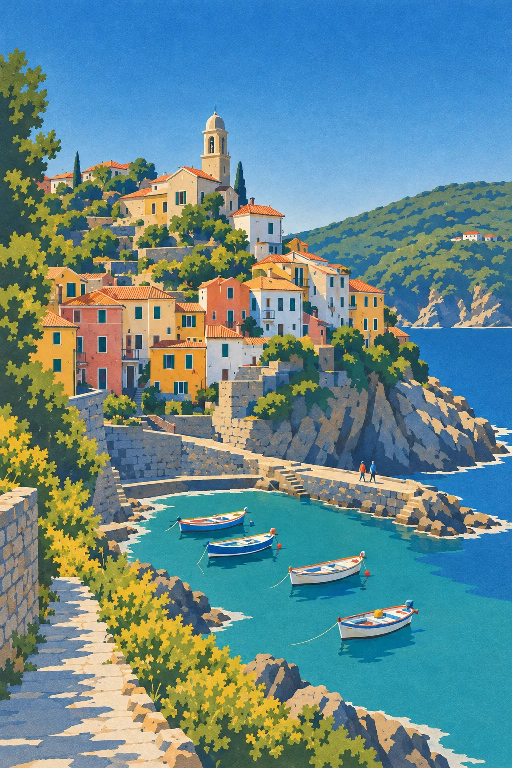 Harbour Town, painted in the Coast Line 1931 school