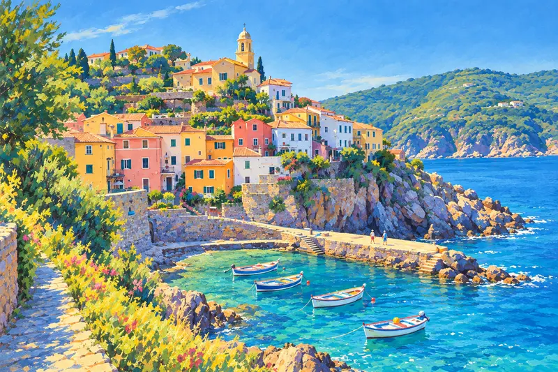 Riviera Gouache 1930